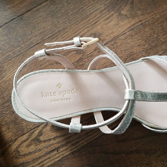kate spade Shoes - Kate Spade Tropez Womens Size 10 Gold Leather Wedg